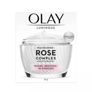 Olay Сияющий увлажняющий комплекс с ниацинамидом и розой, 50 г, White