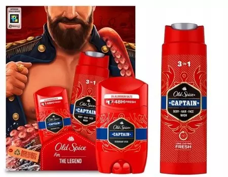 Old Spice, Dark Captain, набор косметики, 2 шт.