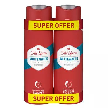 Old Spice WhiteWater гель для душа для мужчин, 2х400 мл/1 упаковка