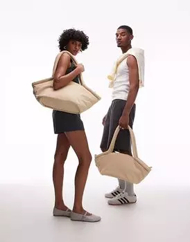 OLEND - Haku - Большая нейлоновая сумка-тоут в цвете Butter Yellow