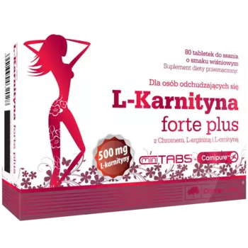 Olimp L-Karnityna 500 Forte Plus Добавка со вкусом вишни, 80 капсул/1 упаковка