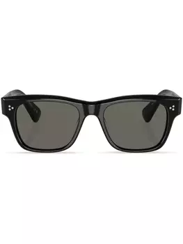 Oliver Peoples Birell square-frame sunglasses, черный