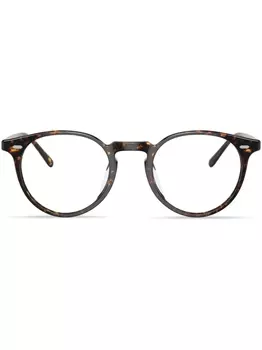 Oliver Peoples n.02 очки в круглой оправе, зеленый