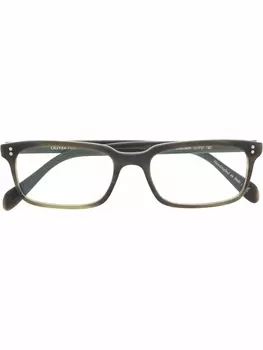Oliver Peoples очки Denison в квадратной оправе, зеленый