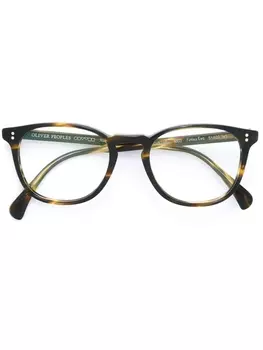 Oliver Peoples очки 'Finley', коричневый