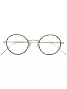 Oliver Peoples очки G.Ponti-2 в круглой оправе, серебристый