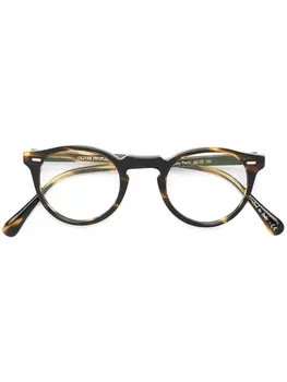 Oliver Peoples очки 'Gregory Peck', коричневый