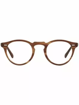 Oliver Peoples очки Gregory Peck в круглой оправе, белый