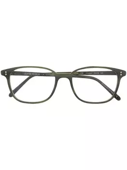 Oliver Peoples очки Maslon в квадратной оправе, зеленый