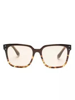 Oliver Peoples очки Parcell в квадратной оправе, коричневый