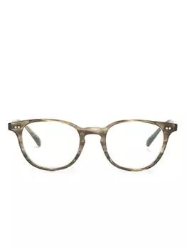 Oliver Peoples очки Sadao в круглой оправе, зеленый