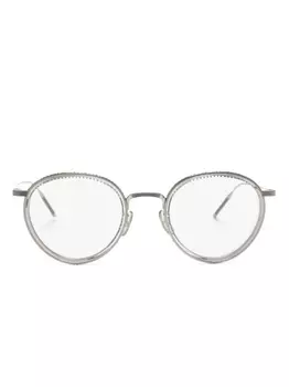 Oliver Peoples очки TK-8 в круглой оправе, серебристый