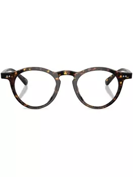 Oliver Peoples очки в круглой оправе черепаховой расцветки, зеленый