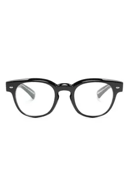Oliver Peoples очки в круглой оправе, черный