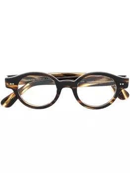 Oliver Peoples очки в круглой оправе, коричневый