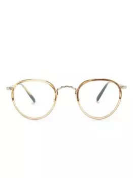 Oliver Peoples очки в круглой оправе, нейтральный цвет