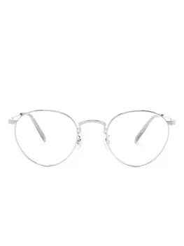 Oliver Peoples очки в круглой оправе, серебристый