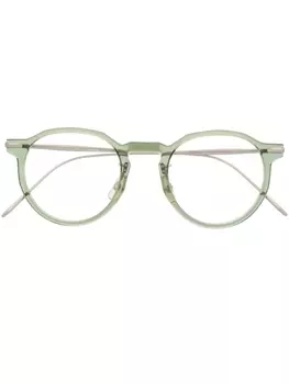 Oliver Peoples очки в круглой оправе, зеленый