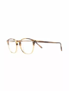 Oliver Peoples очки в квадратной оправе, коричневый