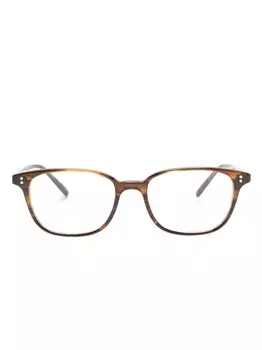 Oliver Peoples очки в прямоугольной оправе, коричневый