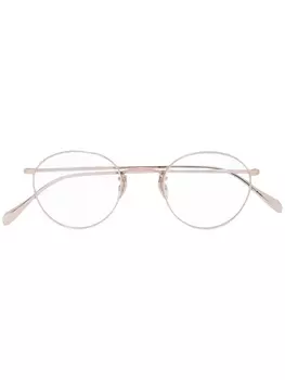 Oliver Peoples оптические очки в круглой оправе, металлик