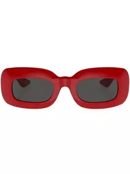 Oliver Peoples солнцезащитные очки 1966C в прямоугольной оправе, красный