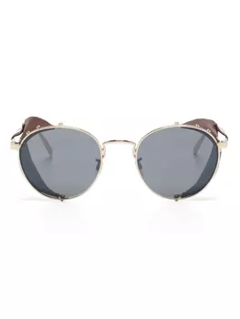 Oliver Peoples солнцезащитные очки Cesarino-L в круглой оправе, золотистый