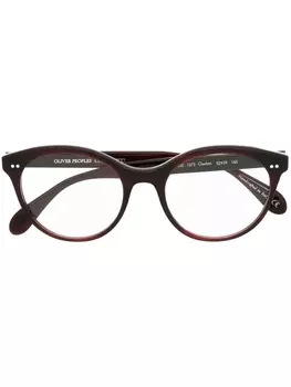 Oliver Peoples солнцезащитные очки Gwinn в круглой оправе, красный