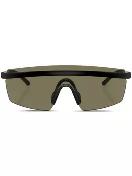 Oliver Peoples солнцезащитные очки-маска R-4, черный