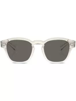 Oliver Peoples солнцезащитные очки Maysen в круглой оправе, нейтральный цвет