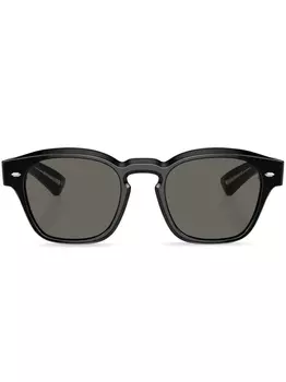 Oliver Peoples солнцезащитные очки Maysen в квадратной оправе, черный