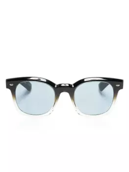 Oliver Peoples солнцезащитные очки Merceaus в овальной оправе, черный