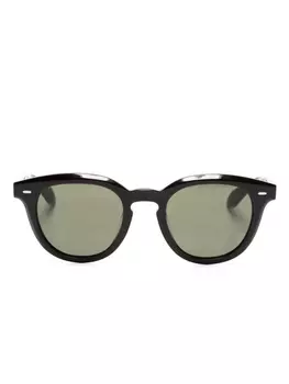 Oliver Peoples солнцезащитные очки N05 в круглой оправе, коричневый