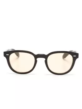 Oliver Peoples солнцезащитные очки N-01 в геометричной оправе, черный