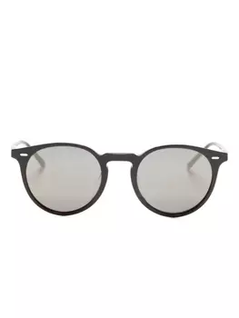 Oliver Peoples солнцезащитные очки N.02 Sun в круглой оправе, коричневый