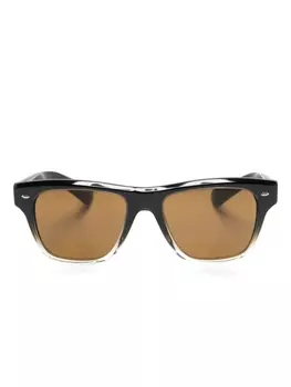 Oliver Peoples солнцезащитные очки Oliver Sixties Sun в квадратной оправе, черный