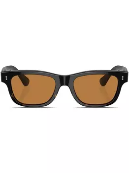 Oliver Peoples солнцезащитные очки Rosson в прямоугольной оправе, черный