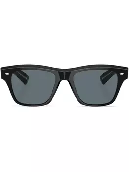 Oliver Peoples солнцезащитные очки Sixties в квадратной оправе, черный