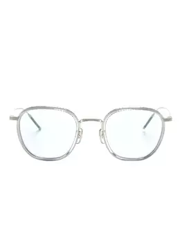 Oliver Peoples солнцезащитные очки TK-9 в квадратной оправе, серебристый
