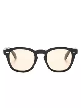Oliver Peoples солнцезащитные очки в квадратной оправе, черный