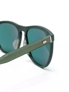 Oliver Peoples солнцезащитные очки в квадратной оправе, зеленый