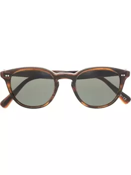 Oliver Peoples солнцезащитные очки в оправе черепаховой расцветки, коричневый
