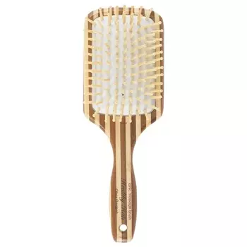 Olivia Garden Healthy Hair Бамбуковая массажная щетка для волос с ионизацией, 1 шт.
