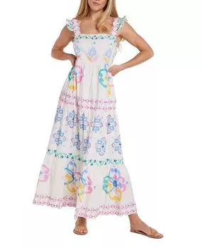 Оливья Макси Платье Hermoza, мультиколор