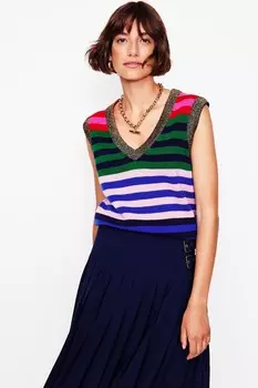 Оливия мериносовая майка Boden, синий