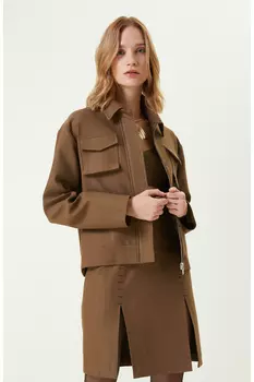 Оливковая куртка с узором в полоску Network, зеленый