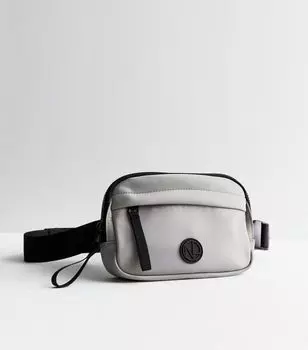 Оливковая нейлоновая поясная сумка с карманами спереди New Look, оливковый