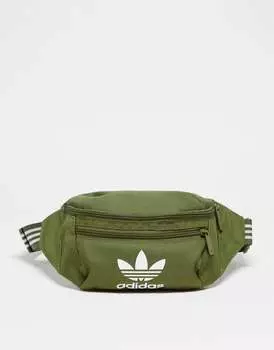 Оливковая поясная сумка adidas Adicolor