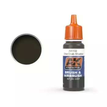 Оливково-серая тень, Paint - Brush and Airbrush Acrylic - Blue and Green Colors (AK-Interactive)