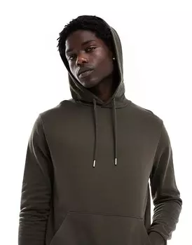 Оливковое худи ASOS DESIGN Essential